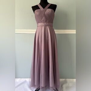 Monique Lhuillier Lavender Maxi Dress 10